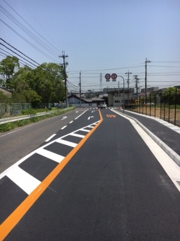 交差点設計（大阪府 熊取町）渋滞対策として右折レーン設置
